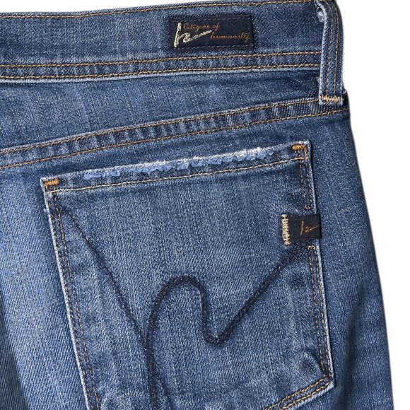 Citizens of Humanity Women's Jeans Blue Bootcut Low Rise Flare Stretch Denim 28 - Picture 9 of 9